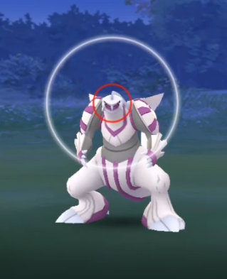 パルキアのエクセレントのサークルの大きさ