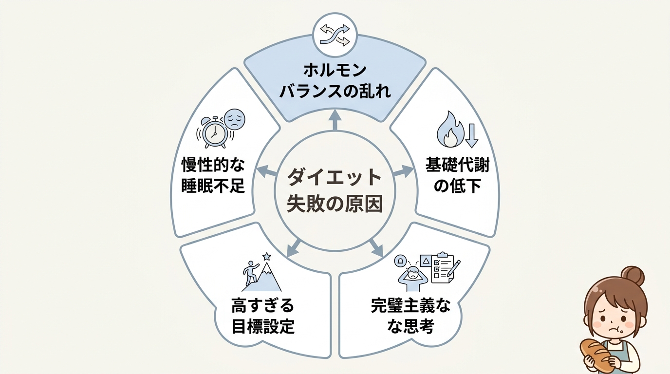 食事制限が苦手でダイエットが続かない5つの原因