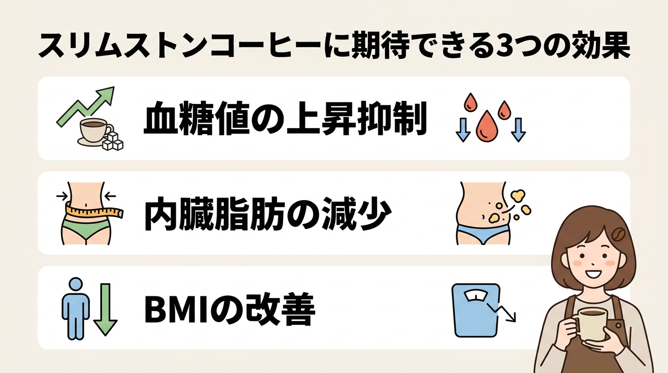 スリムストンコーヒーに期待できる3つの効果