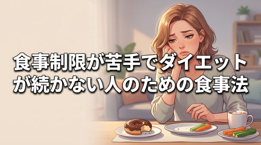 食事制限が苦手でダイエットが続かない5つの原因と無理なく痩せる3つの食事法