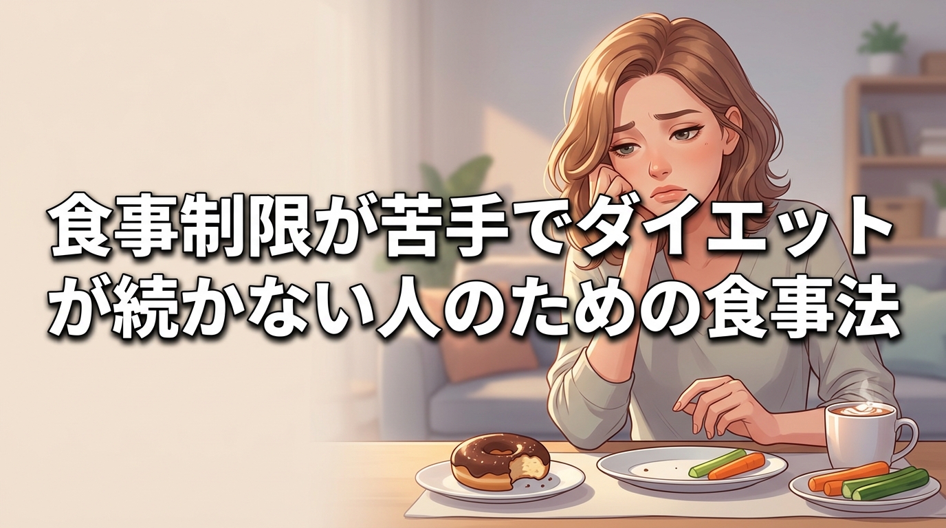 食事制限が苦手でダイエットが続かない5つの原因と無理なく痩せる3つの食事法